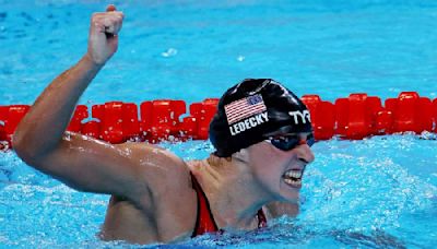 Paris Olympics: Katie Ledecky rewrites record books, other Americans miss top spots