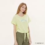 Hang Ten-女裝-COMFORT FIT蚊蟲防護綁結印花短袖T恤-淺綠