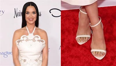Katy Perry Goes for Summer Elegance in White Tom Ford Stiletto Sandals
