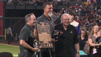 It s the two right players : Diamondbacks make Randy Johnson, Luis Gonzalez first inductees into team Hall of Fame