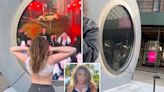 OnlyFans model flashes NYC-Dublin portal as organizers try in vain to stop gross behavior