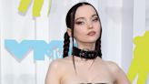 Dove Cameron Wears a Strapless Floral Dress With Multiple Belts at the 2022 MTV VMAs