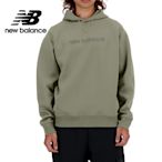 【New Balance】太空棉感內刷毛連帽上衣_MT41571OVN_男性_綠色