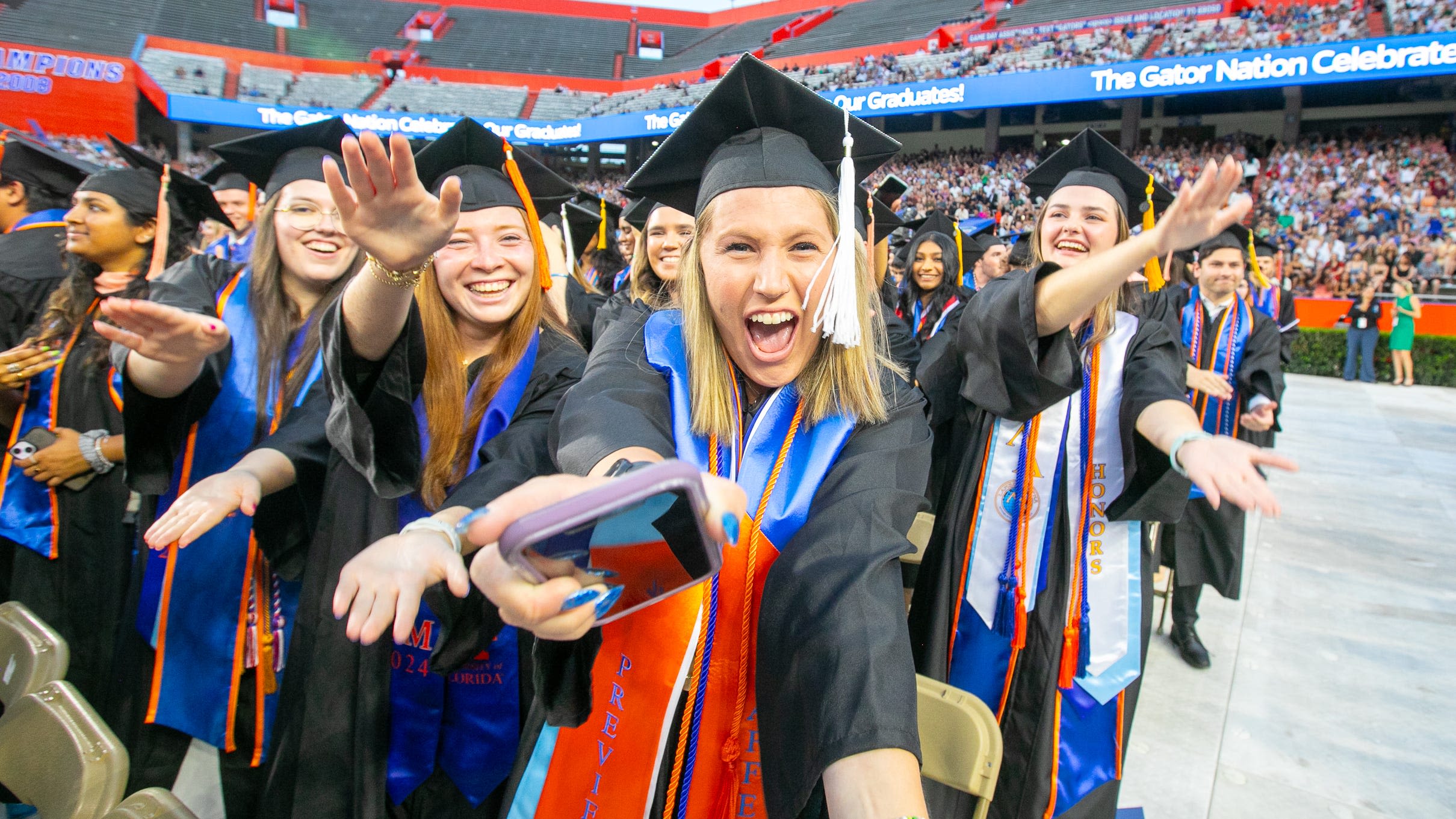 University of Florida 2024 spring commencement ceremony at Ben Hill Griffin Stadium