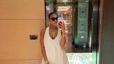 Lori Harvey Declares It's "Euro Summer" in a Chill White T-Shirt Dress
