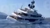 Moment superyacht starts to sink after crew member ‘left a door open’