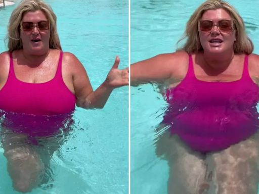 Gemma Collins strips off to swimwear as she takes a dip on holiday in Benidorm