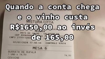 Jovens que confundiram vinho e pagaram R$ 4 mil em almoço ganham jantar de cortesia