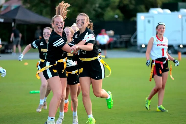 Archbishop Wood wins third annual Eagles girls’ flag football league state title