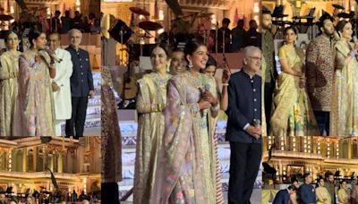 The Ambani Family Exude Traditional Allure at Anant Ambani and Radhika Merchant’s reception - News18