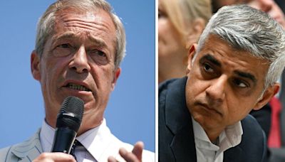 Farage's four-word take down as Khan bans taxi drivers from flying England flags