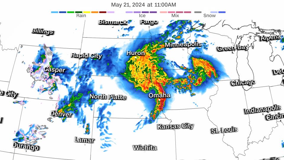 Unrelenting storm system heads to Midwest with damaging winds and possible tornadoes