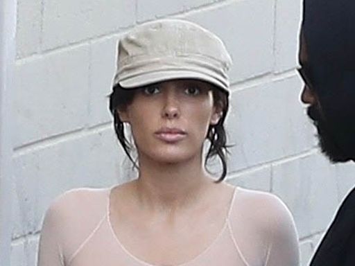 Bianca Censori wears see-through top & shorts at movies with Kanye West