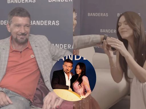 Antonio Banderas invita a Jazmín Pinedo a probar su nuevo perfume y la conductora desborda de emoción