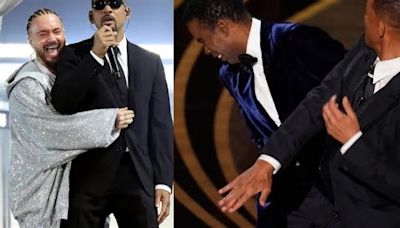 Will Smith reaparece con J Balvin en escenario tras bofetada a Chris Rock en los Oscar