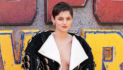 Emma Corrin Goes Topless in Risky Schiaparelli Look at 'Deadpool & Wolverine' Event