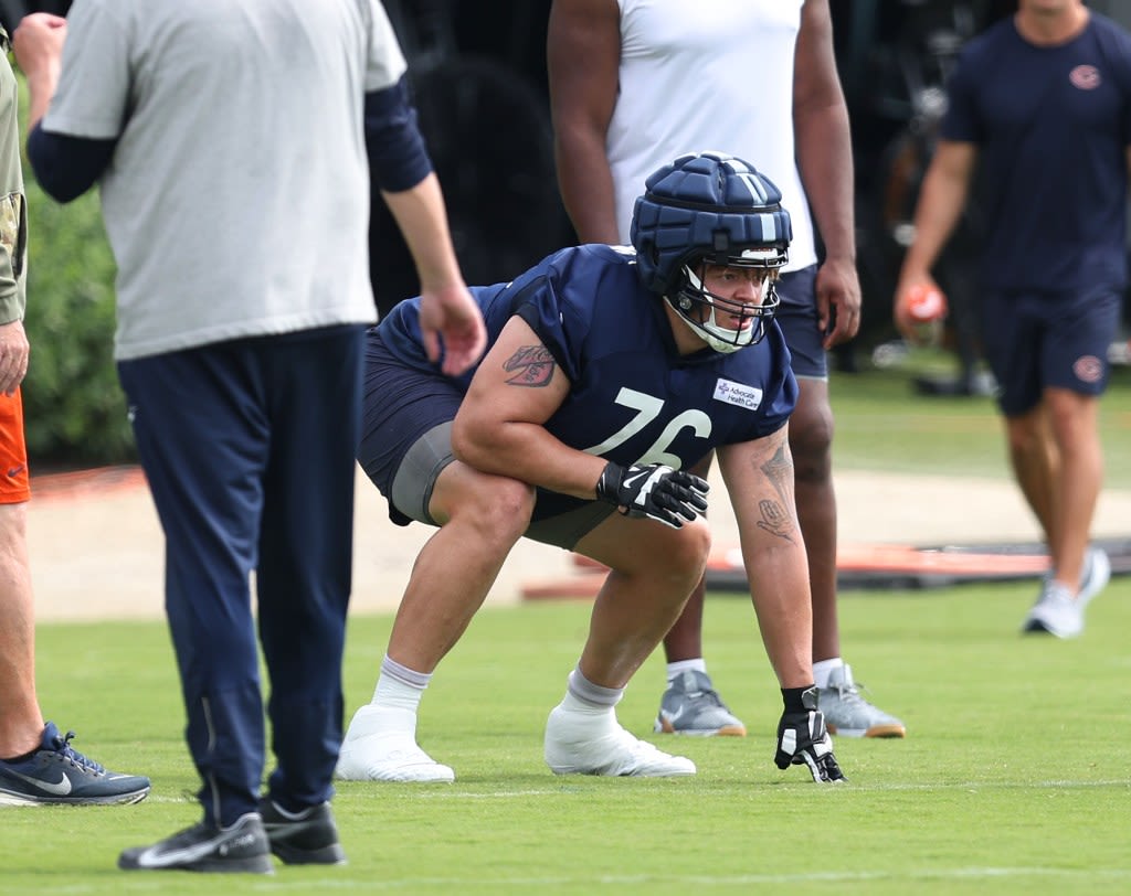 Chicago Bears training camp report: Ongoing O-line health issues create questions about Caleb Williams’ preseason time