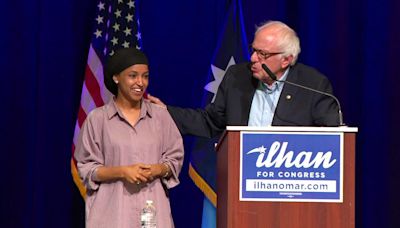 Sen. Sanders campaigning in Minnesota for Rep. Ilhan Omar and Vice President Kamala Harris