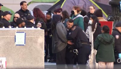 Protesters remain at Yale University a day after 45 pro-Palestinian activists were arrested on campus