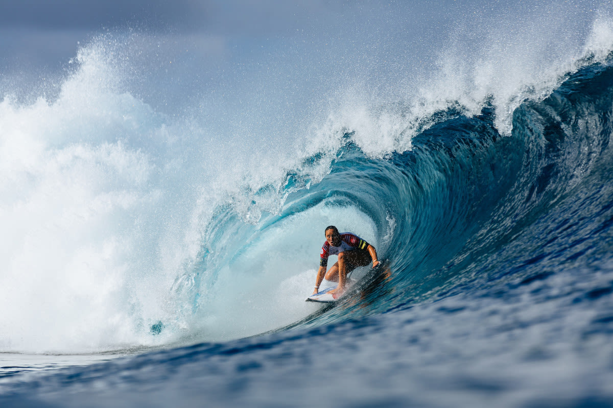 Carissa Moore Surfs (Possible) Final Heat on Championship Tour at Pumping Teahupo'o