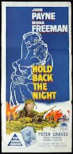 HOLD BACK THE NIGHT Daybill Movie Poster 1956 Richardson Studio Chuck ...