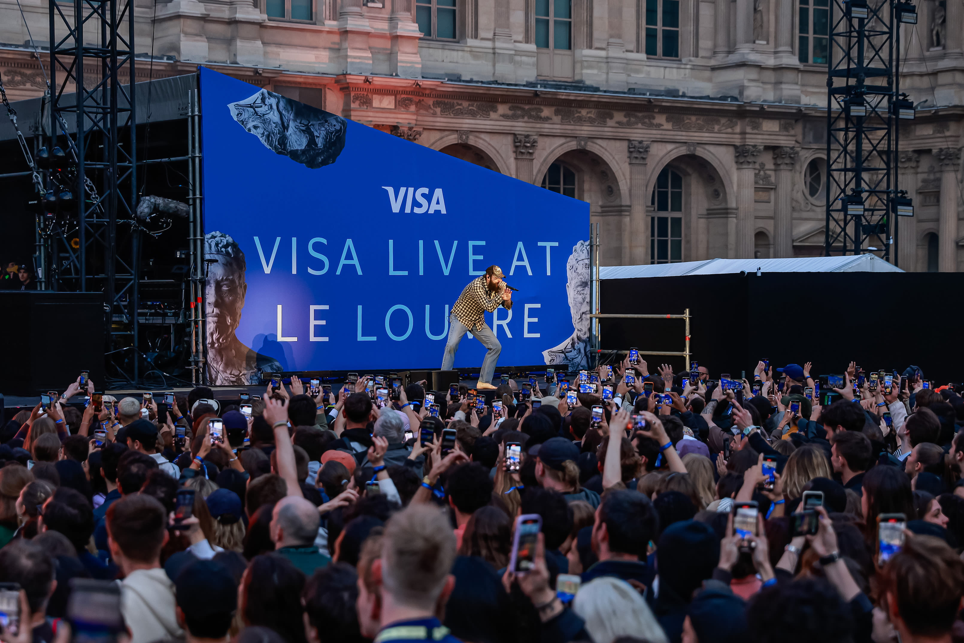 Post Malone Packs the Louvre for Private Show in Paris