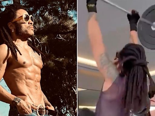 Lenny Kravitz Lifts Weights in Leather Pants at 59 — and the Internet Reacts!