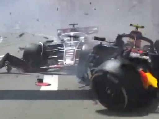 Watch: Sergio Perez’s Red Bull a mangled wreck after spectacular crash at Monaco Grand Prix