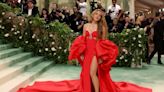 Shakira Makes an Entrance in a Voluminous Red Gown at the Met Gala