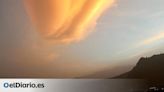 Una nube lenticular ‘meteórica’ en La Palma dorada por la calima, ‘Imagen del Día de La Tierra