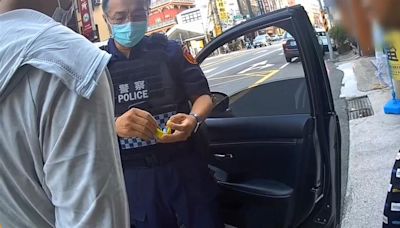 租車衝台南喝牛肉湯 違停紅線、警盤查搜出毒