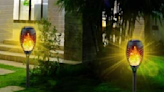 The 'festive' solar torch lights to make your garden glow are 40% off at Amazom