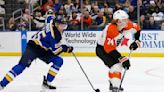 Tippett snaps tie in 3rd period as Flyers beat Blues 4-2 for 4th straight victory