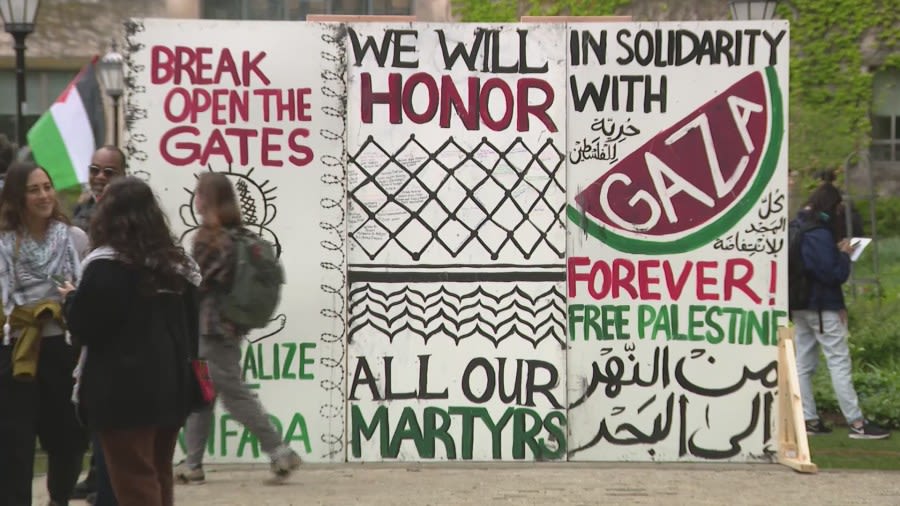 Northwestern reaches agreement, UChicago starts encampment protesting war in Gaza