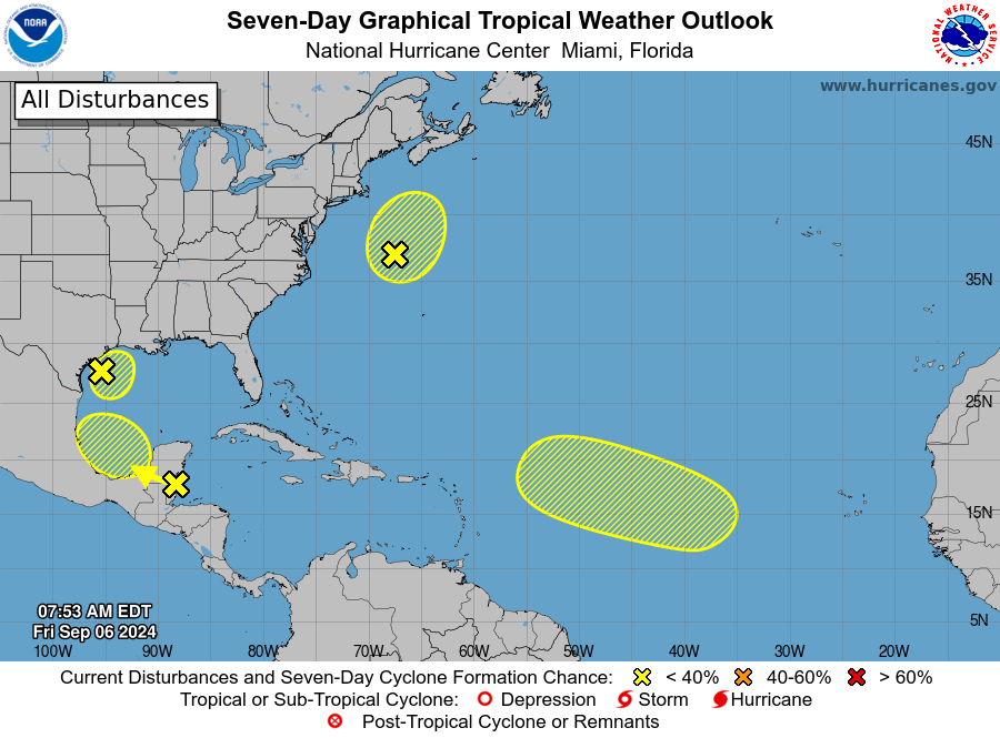 Tropical wave continues to hover near Texas: National Hurricane Center tracking 3 others