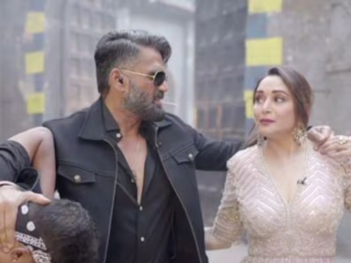 Dance Deewane 4: Witness Suniel Shetty turning into an action hero for Madhuri Dixit - Times of India