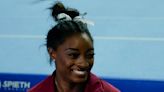 Simone Biles is trying to enjoy the moment after a two-year break. The Olympic talk can come later
