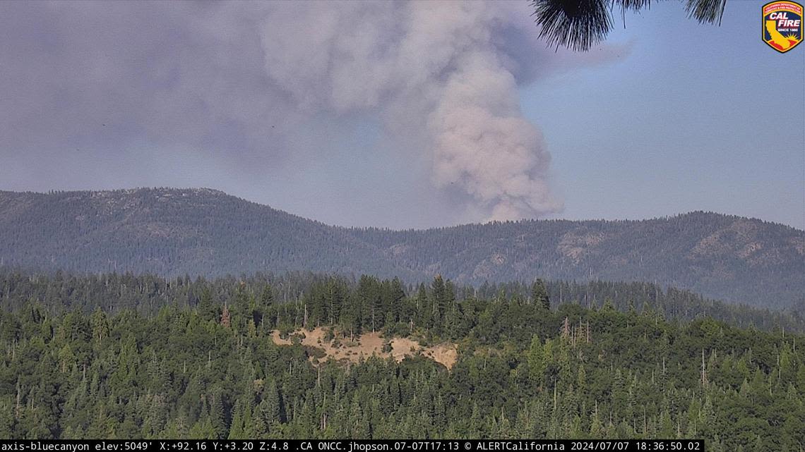 Royal Fire in Tahoe National Forest: Evacuation warning issued for five homes