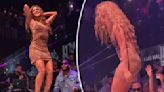 Shakira storms off stage after seemingly scolding fans for filming up her dress at Miami nightclub