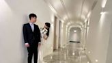 520竹北幸福日 市公所唯美廊道意外成婚攝牆