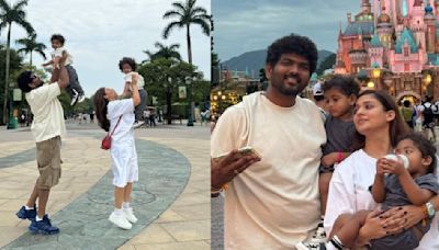 Nayanthara and her husband Vignesh Shivan visit Disneyland Hong Kong with twins Ulagam and Uyir; share adorable PICS