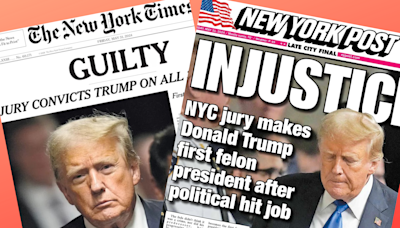 Today's Front Pages: Trump convicted, Injustice