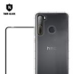 T.G HTC Desire 20 Pro 手機保護超值2件組(透明空壓殼+鋼化膜)