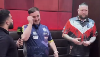 Matt O'Riley poser leaves Luke Littler red faced as Celtic star draws an awkward blank from darts superstar