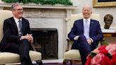 Starmer says US relationship is 'stronger than ever' as he meets Biden in White House - with the help of personalised gift