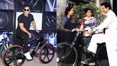 Did you know Salman Khan went to meet his then girlfriend Sangeeta Bijlani on a cycle? Recalling Bollywood's best bicycle moments on World Bicycle Day! - Times of India