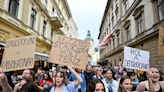 Teenagers tear-gassed at protest against Orban's education reforms