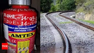 Alert loco pilot averts tragedy after spotting fire extinguisher on railway tracks in UP | Kanpur News - Times of India