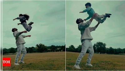 Shahid Kapoor shares heartwarming moments of his kids Misha and Zain as they 'fly' high in these amazing pictures | Hindi Movie News - Times of India