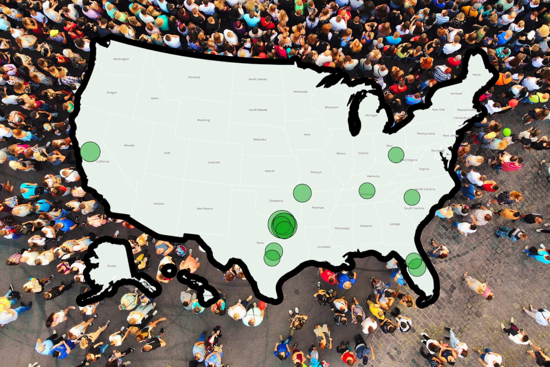 Population map reveals America's fastest growing cities